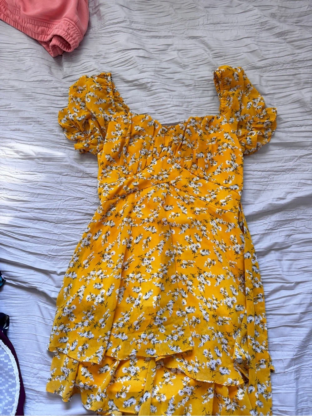 Yellow floral romper